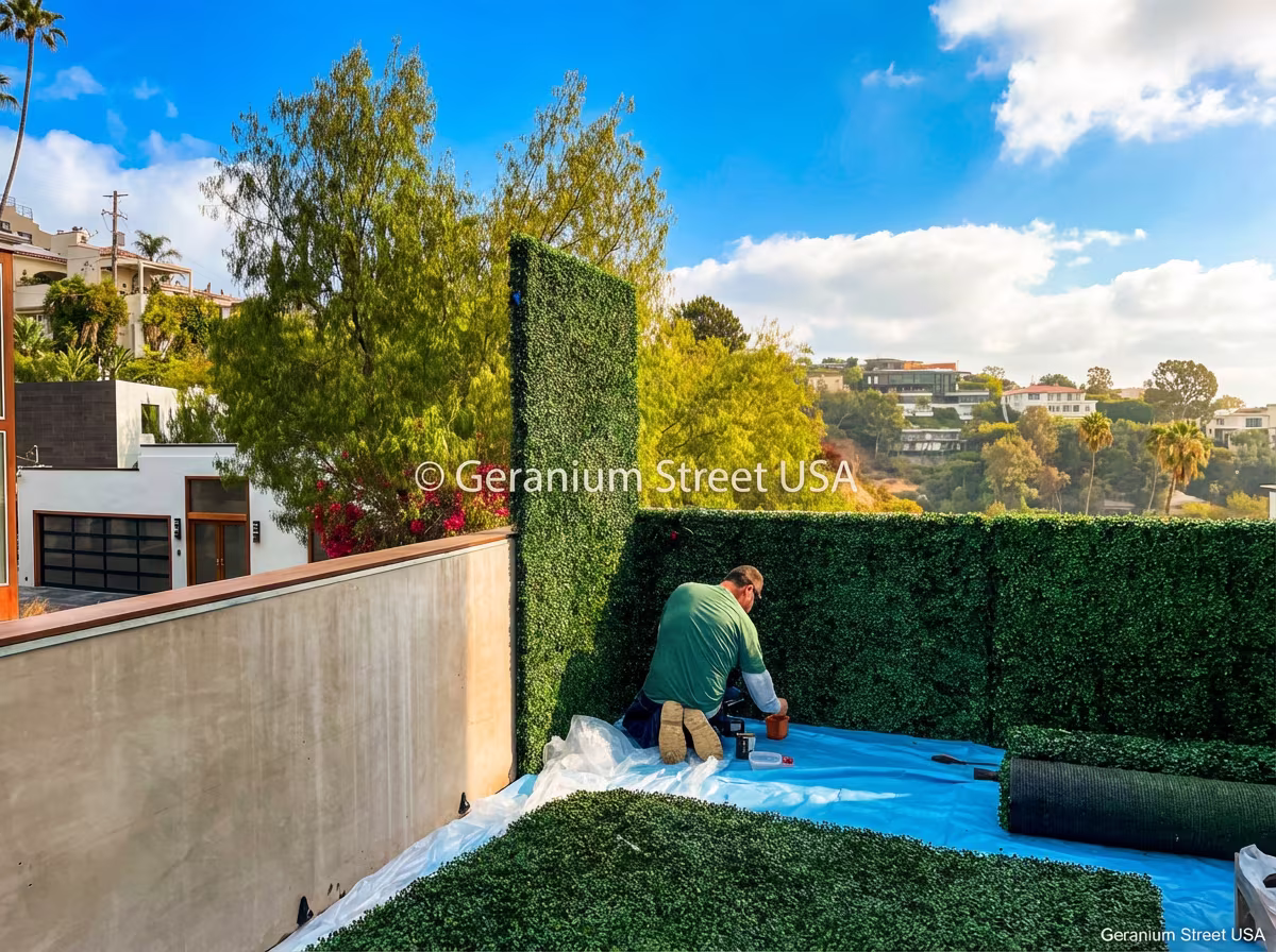 Brentwood privacy hedge complete view