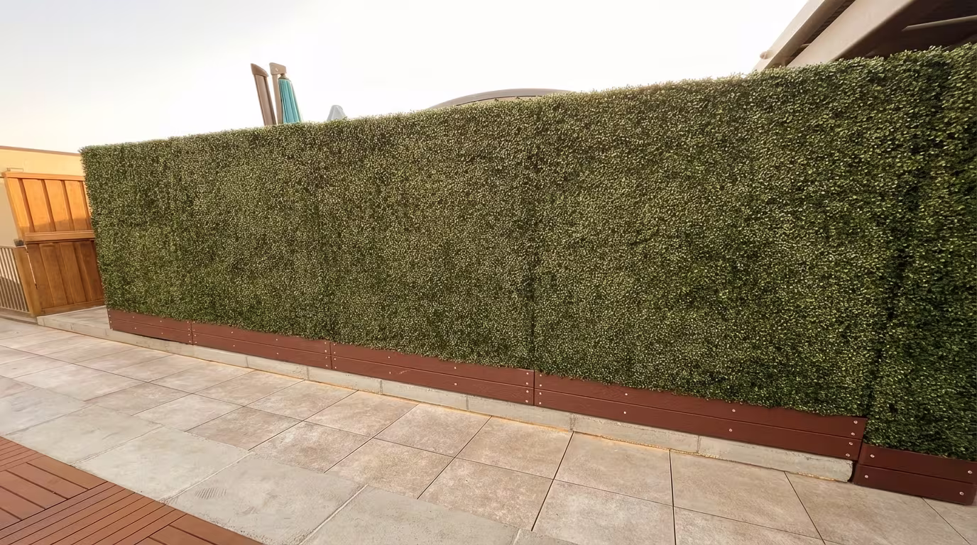 UV-stabilized hedge panels at Jamul Casino