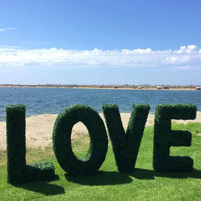 Artificial Boxwood Hedge Letters