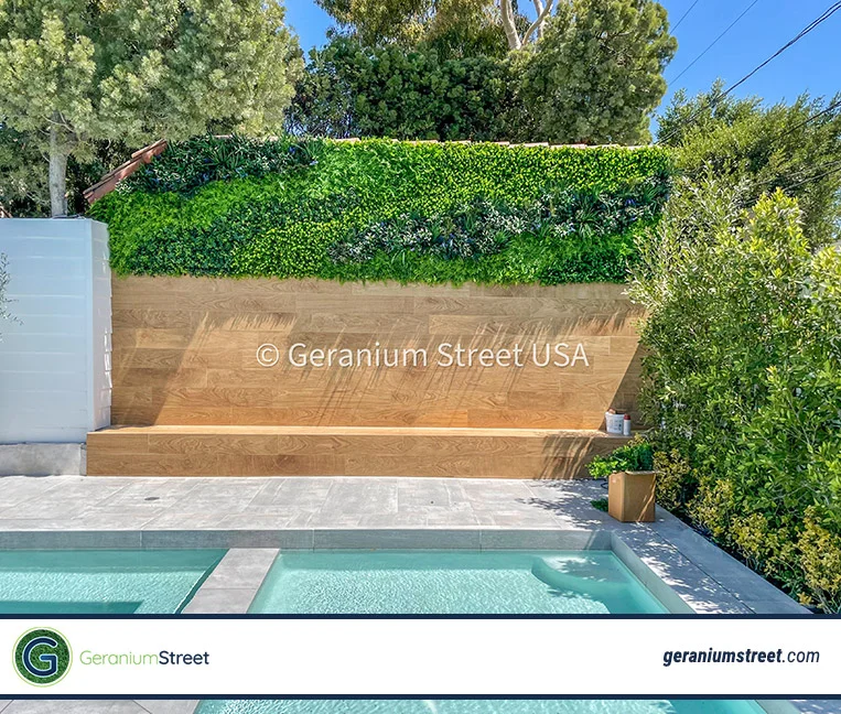 Design mockup with plants and flowers