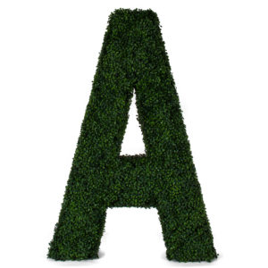 artificial boxwood hedge letters