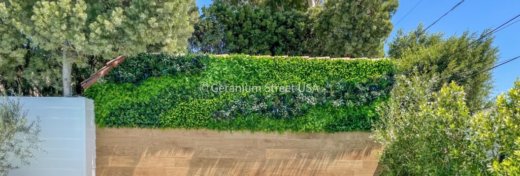 Residential faux living wall