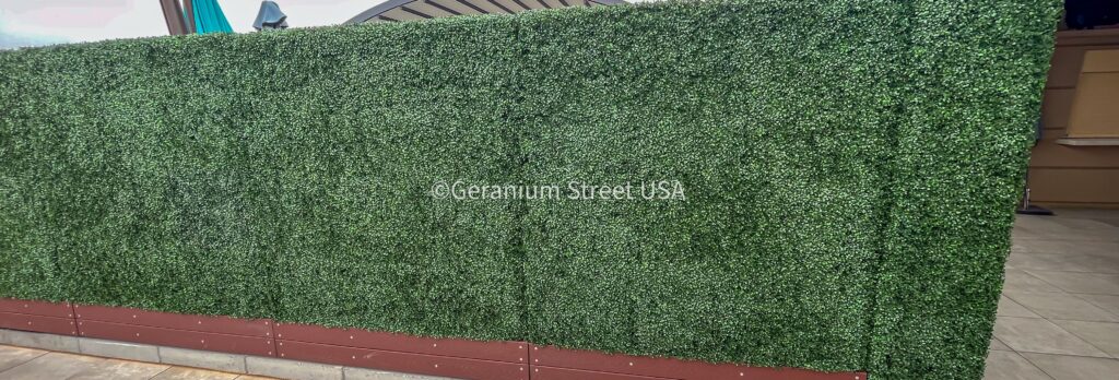 Artificial boxwood hedges in Jamul CA