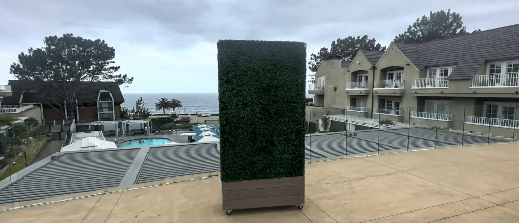 Faux boxwood hedges in del mar ca