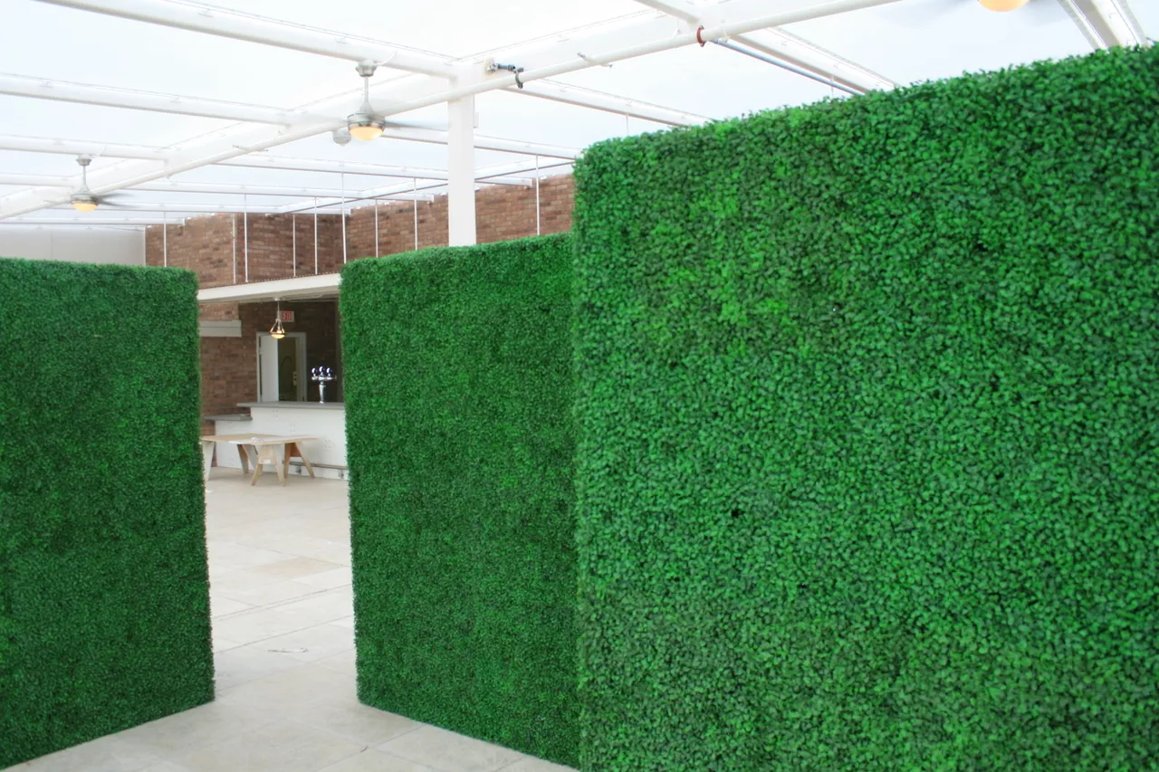 artificial boxwood hedge
