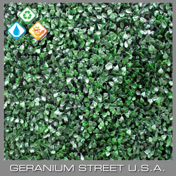 Artificial Boxwood Hedge Mat Fire Rated Medium Green