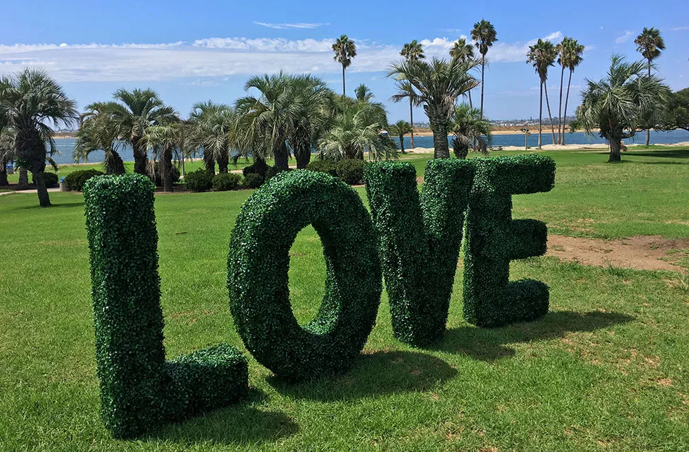 Artificial Boxwood Hedge Letters