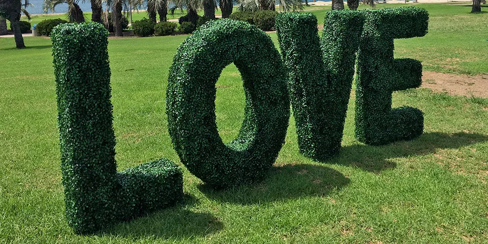 Artificial Boxwood Hedge Letters