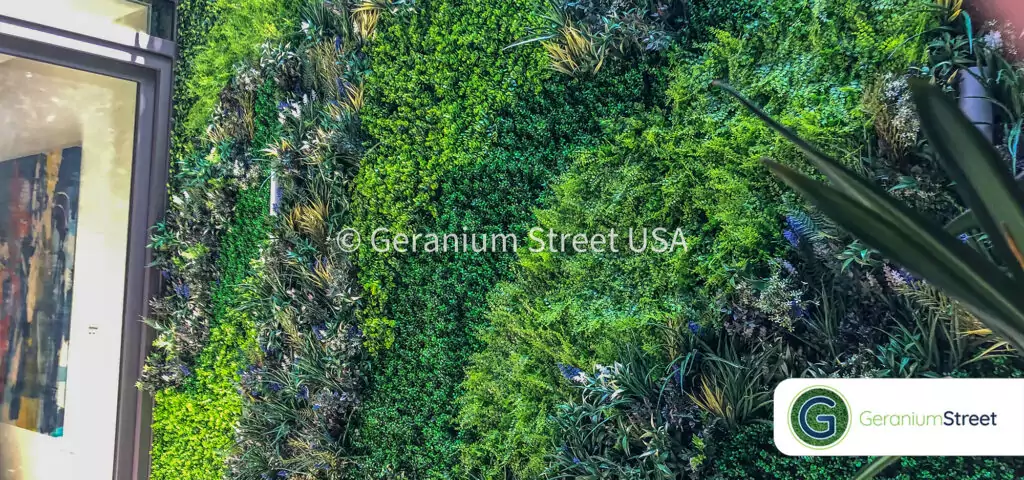 Transforming an Unappealing Wall into a Serene Sanctuary with Artificial Living Walls