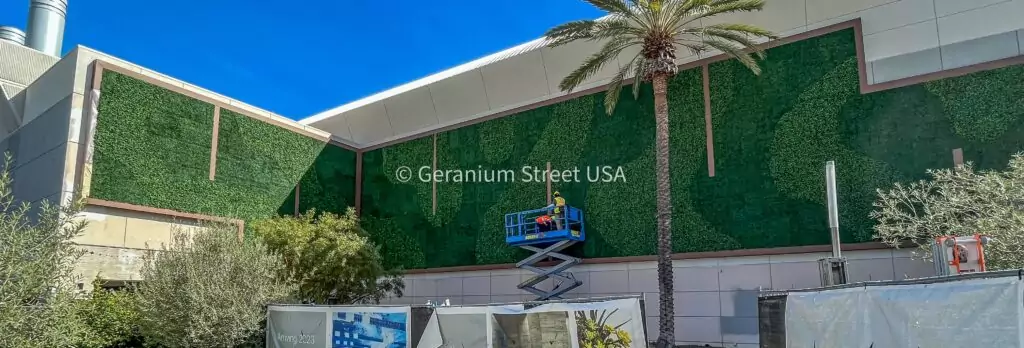 Faux living wall for commercial